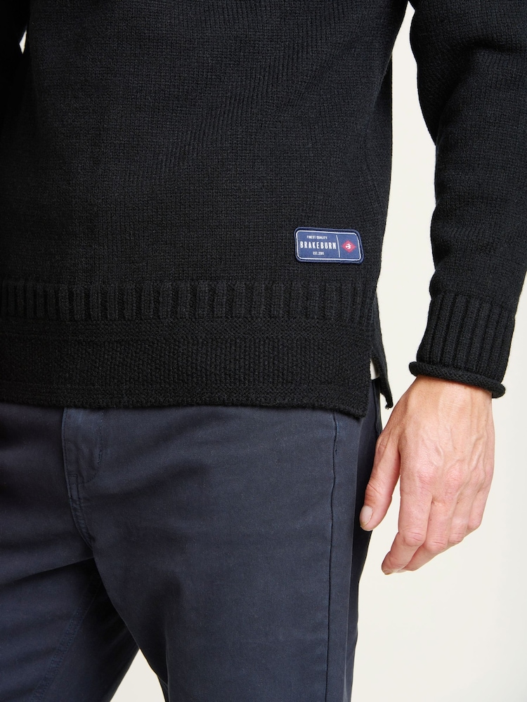 Brakeburn Blue Guernsey Style Jumper - Image 4 of 4