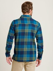Brakeburn Blue 100% Cotton Winter Check Shirt - Image 2 of 4