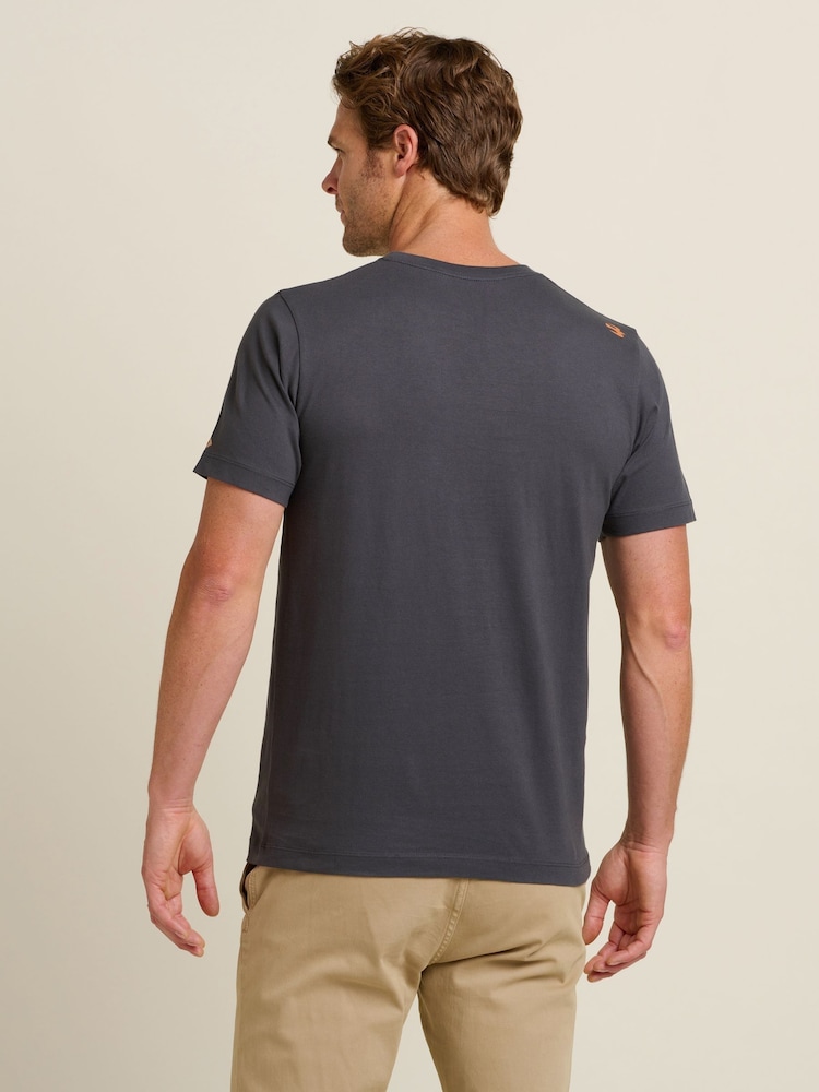 Brakeburn Grey Eat Sleep Bike 100% Cotton T-Shirt - Image 3 of 4
