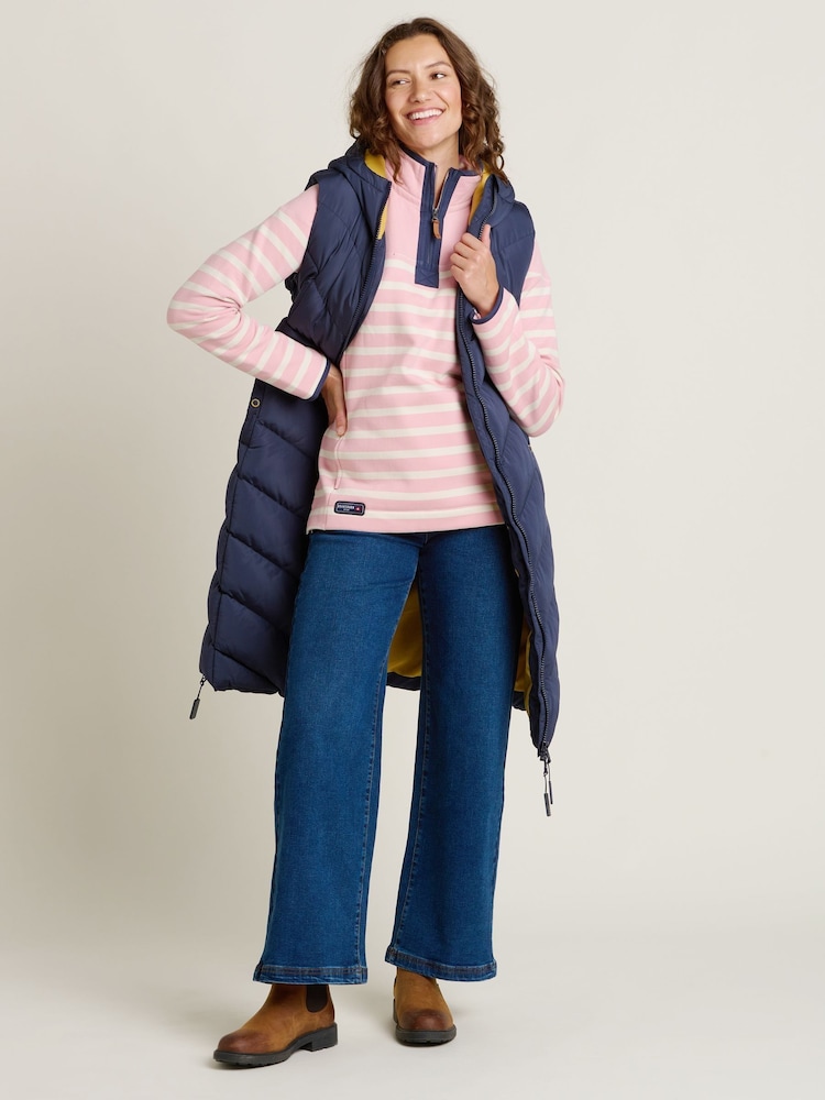 Brakeburn Pink 100% Cotton Quarter Zip Sweatshirt - Image 4 of 4