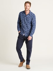 Brakeburn Blue 100% Cotton Paisley Shirt - Image 4 of 4