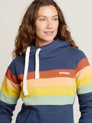 Brakeburn Blue Stripe Elise 100% Cotton Hoodie - Image 4 of 5