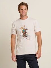 Brakeburn Cream Camping Bear 100% Cotton T-Shirt - Image 3 of 5