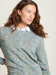 Brakeburn Blue Mia Crew Neck 100% Cotton Sweatshirt - Image 3 of 4