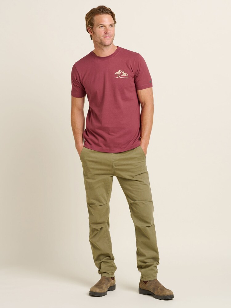 Brakeburn Red Mountains 100% Cotton T-Shirt - Image 1 of 4