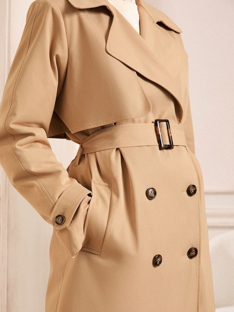 Ljubezen & Roses Odpornost na prhanje Belted Double Breasted Trench Coat - Slika 2 iz 4 Ljubezen & Roses Odpornost na prhanje Belted Double Breasted Trench Coat - Slika 2 iz 4