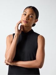 Ro&Zo Black Bead Trim Halter Dress - Image 2 of 4
