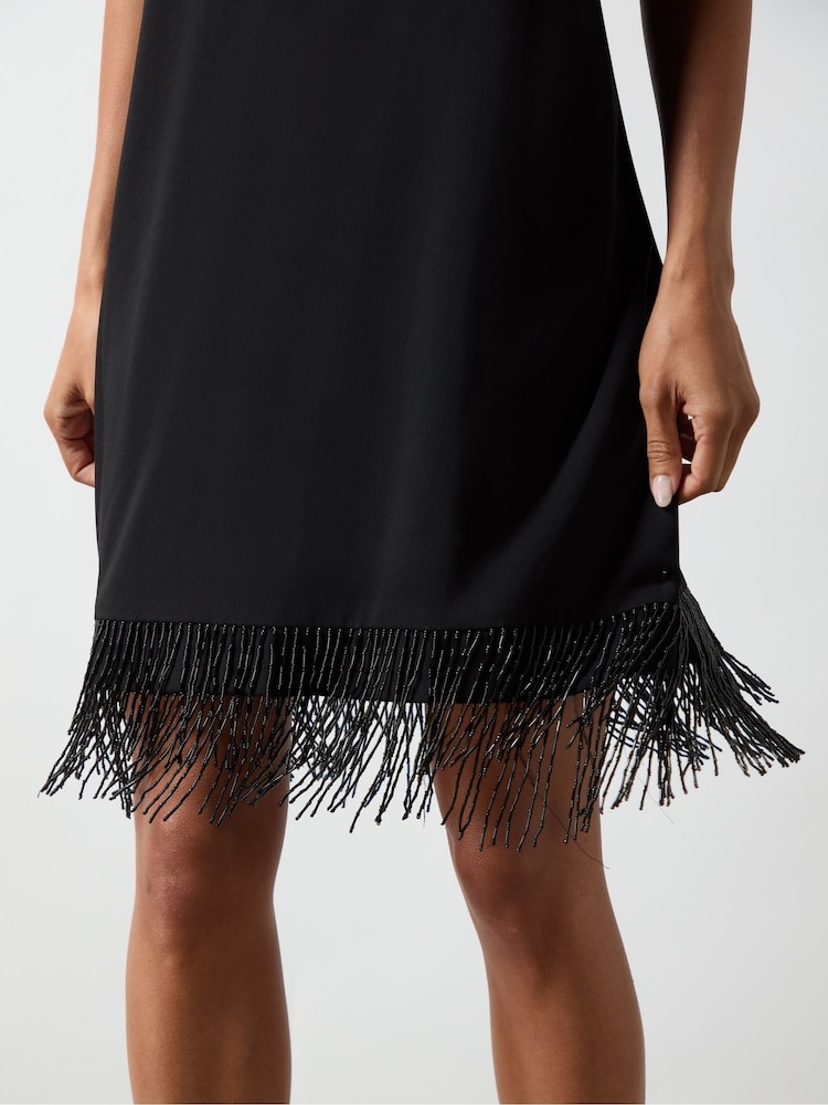 Ro&Zo Black Bead Trim Halter Dress - Image 3 of 4