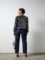 Ro&Zo Black Embellished Velvet Jacket - Image 3 of 3