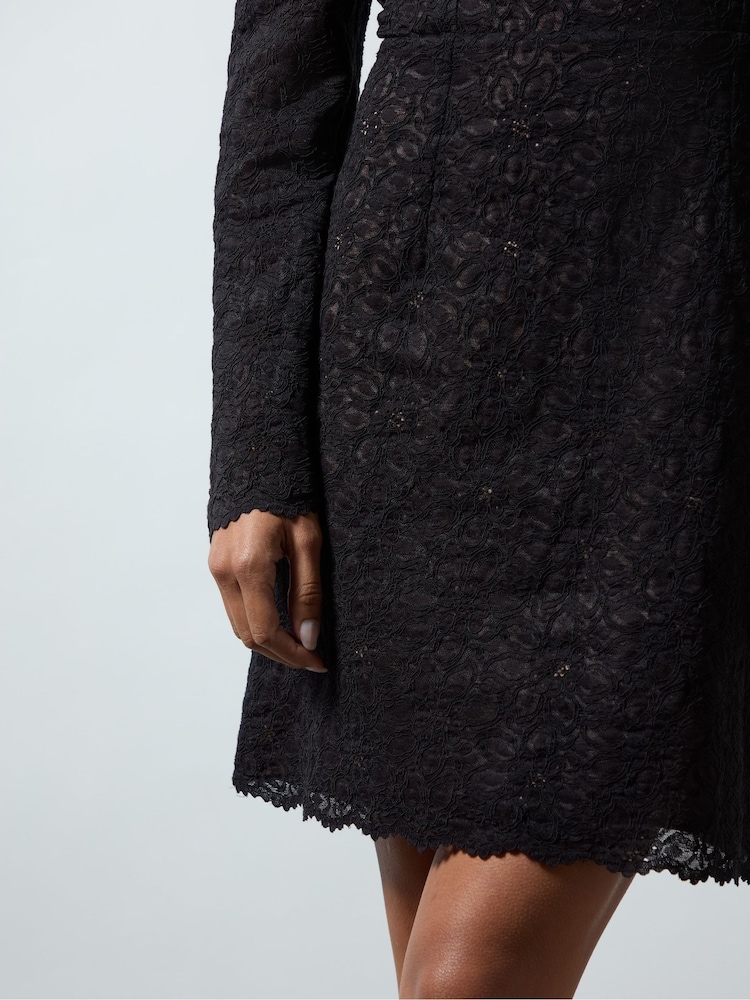 Ro&Zo Lace Scallop Hem Dress - Изображение 4 из 4