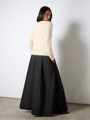 Ro&Zo Neutral Blush Bow Front Jumper - Image 4 of 4