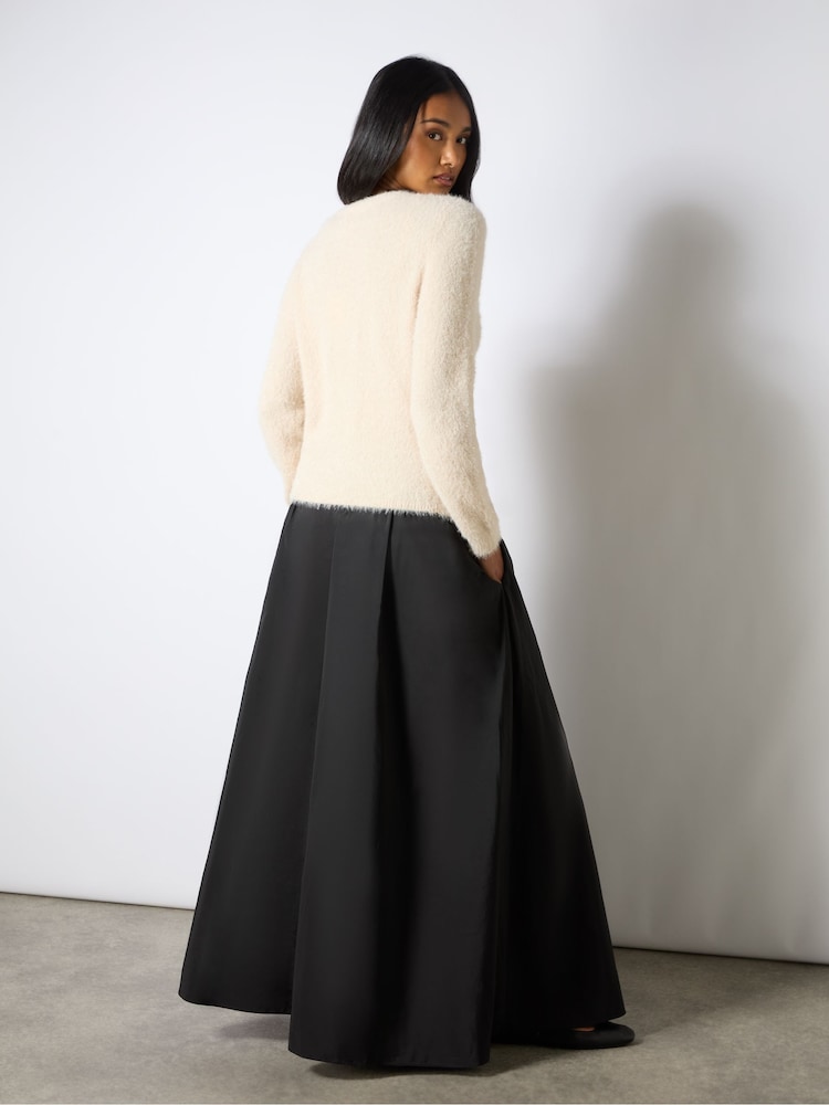 Ro&Zo Neutral Blush Bow Front Jumper - Image 4 of 4