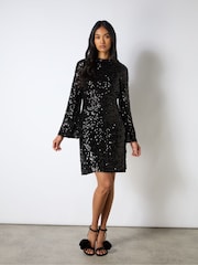 Ro&Zo Jessica Sequin Tie back Mini Dress - Image 5 of 8
