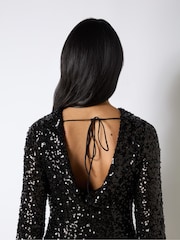 Ro&Zo Jessica Sequin Tie back Mini Dress - Image 7 of 8