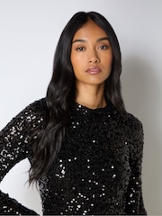 Ro&Zo Jessica Sequin Tie back Mini Dress - Image 8 of 8