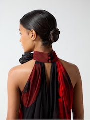 Ro&Zo Red Isabella Floral Print Corsage Trim Maxi Dress - Image 7 of 8