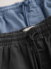 Blue/Black Garment Dye Dock Shorts - Image 4 of 6