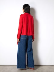 Ro&Zo Red Tie Neck Blouse - Image 4 of 4