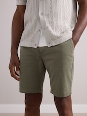 Green Premium Sateen Chino Shorts - Image 1 of 11