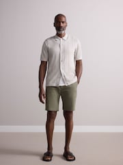 Green Premium Sateen Chino Shorts - Image 3 of 11