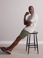 Green Premium Sateen Chino Shorts - Image 4 of 11