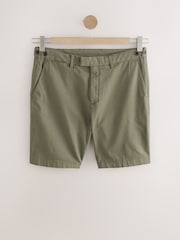 Green Premium Sateen Chino Shorts - Image 7 of 11