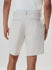 Stone Linen Rich Pleated Chino Shorts - Image 3 of 9