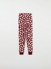 Polarn O Pyret Red Organic Cotton Nordic Forest Print Pyjamas - Image 3 of 6