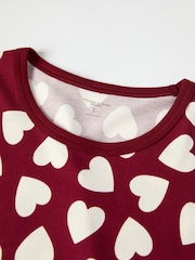 Polarn O Pyret Red Organic Cotton Nordic Forest Print Pyjamas - Image 4 of 6
