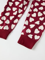 Polarn O Pyret Red Organic Cotton Nordic Forest Print Pyjamas - Image 6 of 6