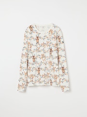 Polarn O Pyret White Organic Cotton Nordic Forest Print Pyjamas - Image 2 of 6