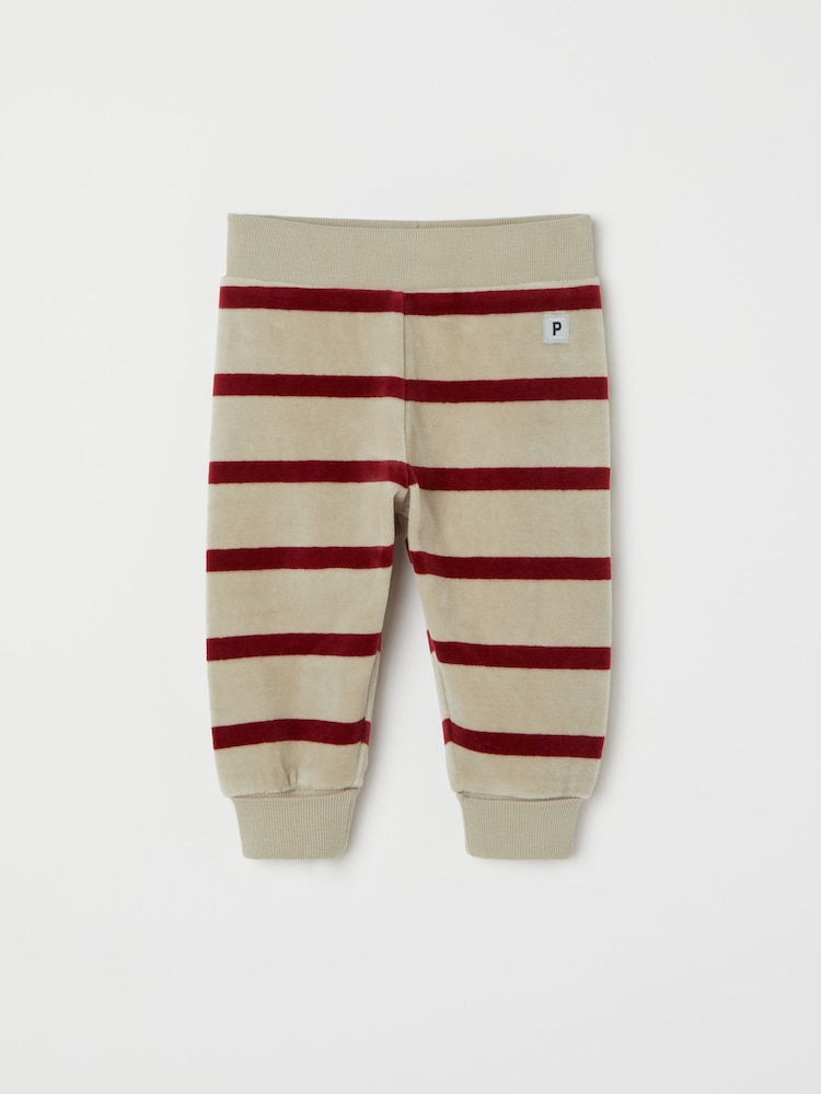 Polarn O Pyret Organic Cotton Soft Velour Trousers - Imagen 1 de 4