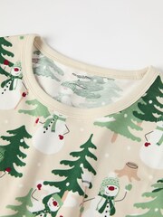 Polarn O Pyret Natural Organic Cotton Nordic Forest Print Pyjamas - Image 2 of 6