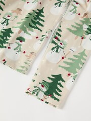 Polarn O Pyret Natural Organic Cotton Nordic Forest Print Pyjamas - Image 3 of 6
