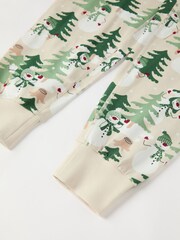 Polarn O Pyret Natural Organic Cotton Nordic Forest Print Pyjamas - Image 4 of 6