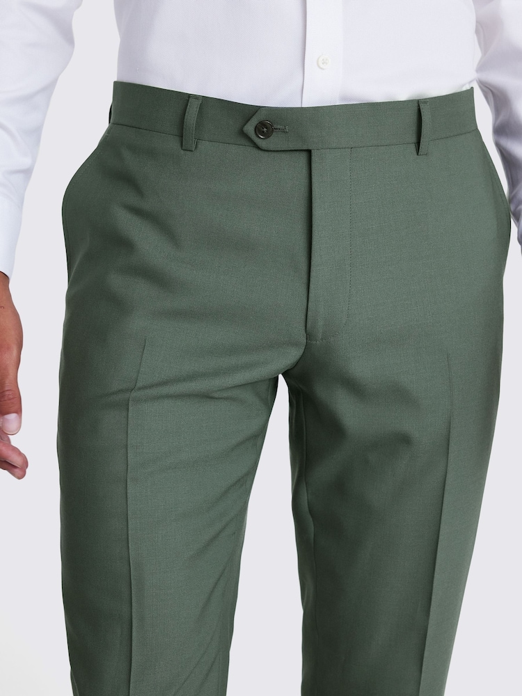 MOSS Green Slim Fit Trousers - Image 3 of 3