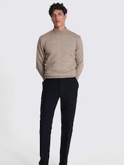 MOSS Blue Tailored Fit Moleskin 100% Cotton Trousers - Image 2 of 4