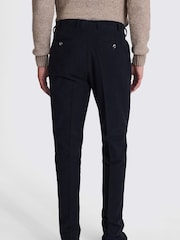 MOSS Blue Tailored Fit Moleskin 100% Cotton Trousers - Image 4 of 4