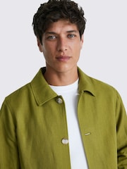MOSS Green Lime Wool Linen Shacket - Image 4 of 4
