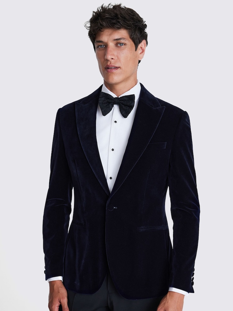 MOSS Blue Slim Fit Jacket - Image 1 of 6