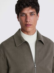 MOSS Grey 100% Cotton Taupe Moleskin Jacket - Image 3 of 4