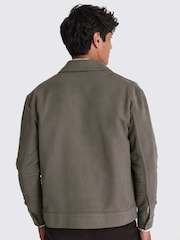 MOSS Grey 100% Cotton Taupe Moleskin Jacket - Image 4 of 4