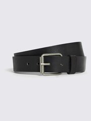 MOSS Black Chocolate Leather Jeans Belt - Image 1 of 3