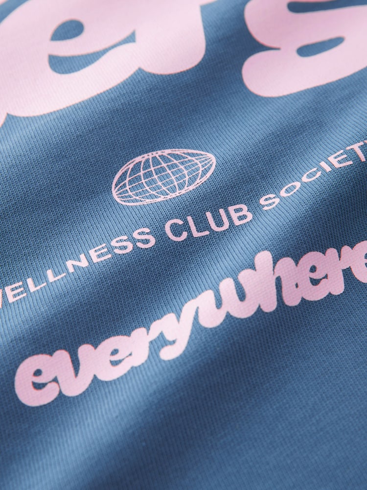 Blue Slogan 100% Cotton T-Shirt And Short Set (3-16yrs) - Image 9 of 9