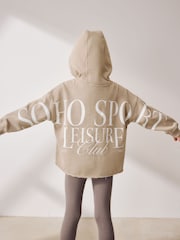 Beige Slogan Hoodie And Leggings Set (3-16yrs) - Image 2 of 12