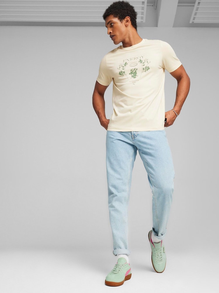 Puma Green Mens Palermo Trainers - Image 1 of 8