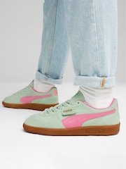 Puma Green Mens Palermo Trainers - Image 2 of 8