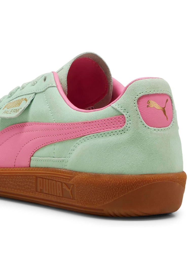 Puma Green Mens Palermo Trainers - Image 8 of 8