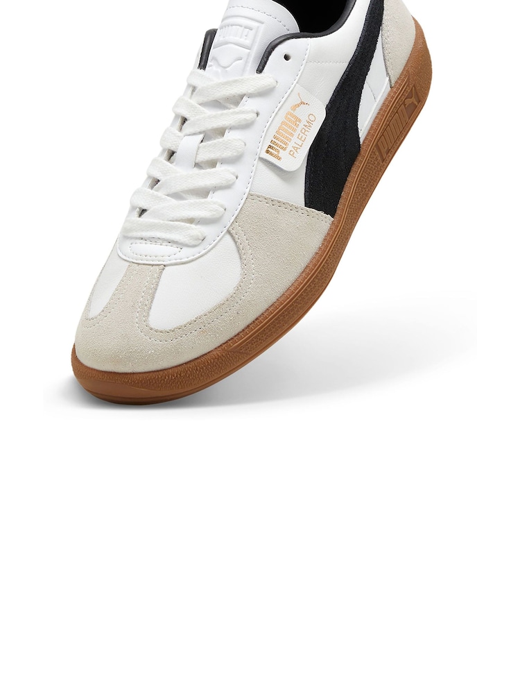 Puma White Mens Palermo Trainers - Image 1 of 3 Puma White Mens Palermo Trainers - Image 1 of 3