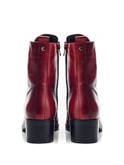 Красный - Moda in Pelle BEZZIE LACE UP LEATHER ANKLE BOOT - Image 3 of 4